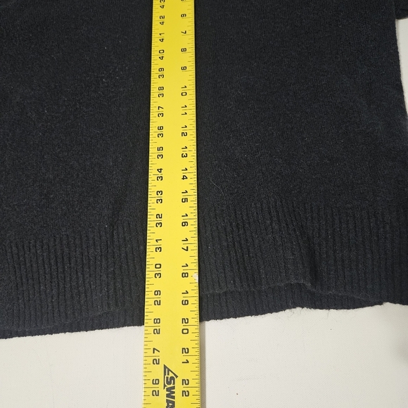 MADEWELL  Women’s Black Bell Sleeve Blouse Top Wool Blend XS - Picture 5 of 6